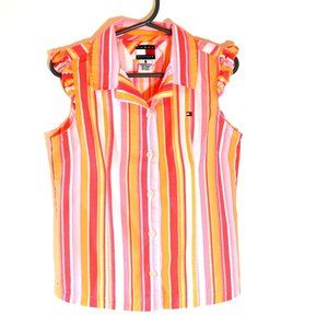 Tommy Hilfiger striped girls sleeveless blouse